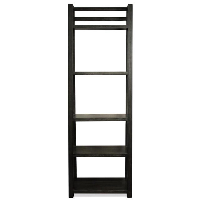 Riverside Furniture Perspectives - Leaning Bookcase - Ebonized Acacia