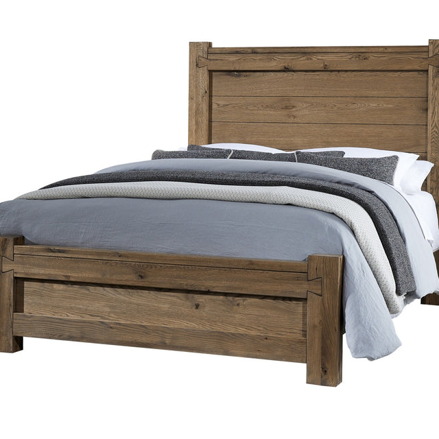 Vaughan-Bassett Dovetail - Queen Poster Bed With Poster Footboard - Natural