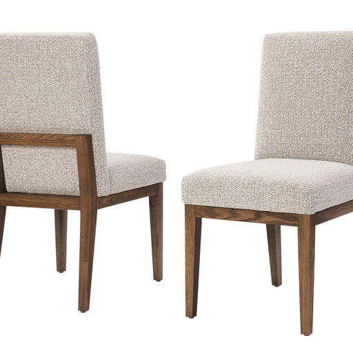 Vaughan-Bassett Dovetail - Upholstered Side Chair - Grey Fabric - Natural