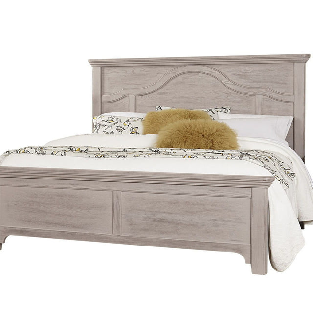 Vaughan-Bassett Bungalow - Queen Mantel Bed - Dover Grey Two Tone