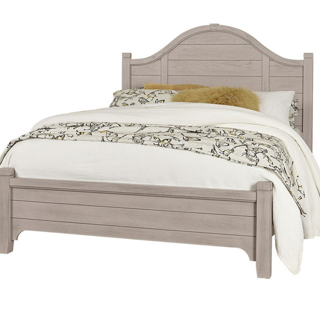 Vaughan-Bassett Bungalow - Queen Arched Bed - Dover Grey Two Tone