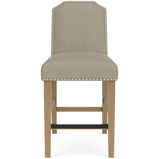 Riverside Furniture Mix-N-Match Chairs - Clipped Top Upholstered Stool - Gray