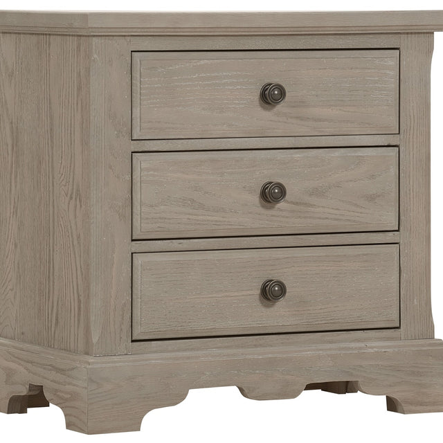 Vaughan-Bassett Heritage - 3-Drawers Nightstand - Greystone