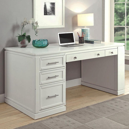 Parker House Catalina - Two Piece Writing Desk with Power Center and USB - Cottage White