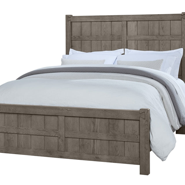 Vaughan-Bassett Dovetail - King Board & Batten Bed - Mystic Grey