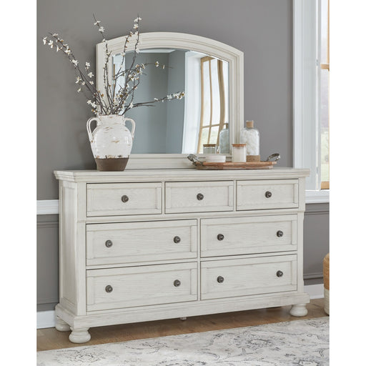 Ashley Robbinsdale - Antique White - 8 Pc. - Dresser, Mirror, Chest, Queen Sleigh Bed With 2 Storage Drawers, 2 Nightstands