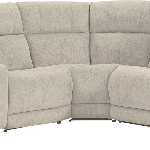 Parker House Spencer - 6 Piece Modular Power Reclining Sectional with Power Headrests and Entertainment Console - Tide Pebble