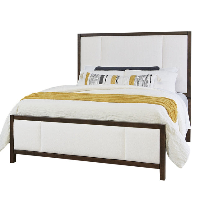 Vaughan-Bassett Crafted Cherry - Erin's King Upholstered Bed - Dark Cherry