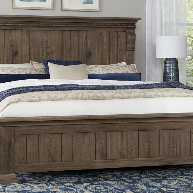 Vaughan-Bassett Yosemite - California King Corbel Bed With Corbel Footboard - Dark Brown