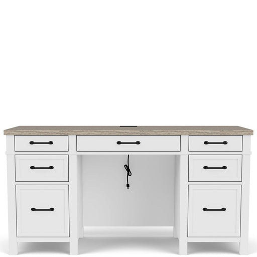 Riverside Furniture Finn - Executive Desk - White
