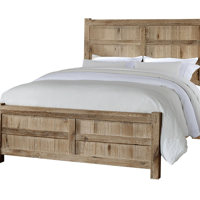 Vaughan-Bassett Dovetail - Queen Board & Batten Bed - Sun Bleached White