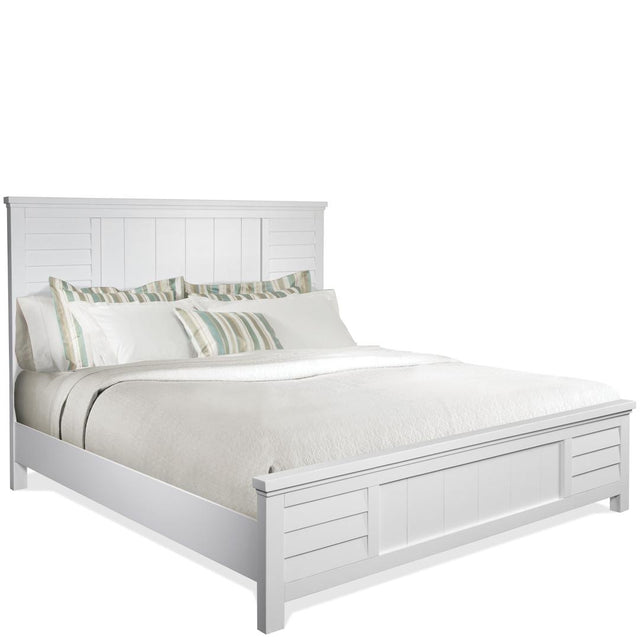 Riverside Furniture Cora - Queen Louver Bed - Cloud