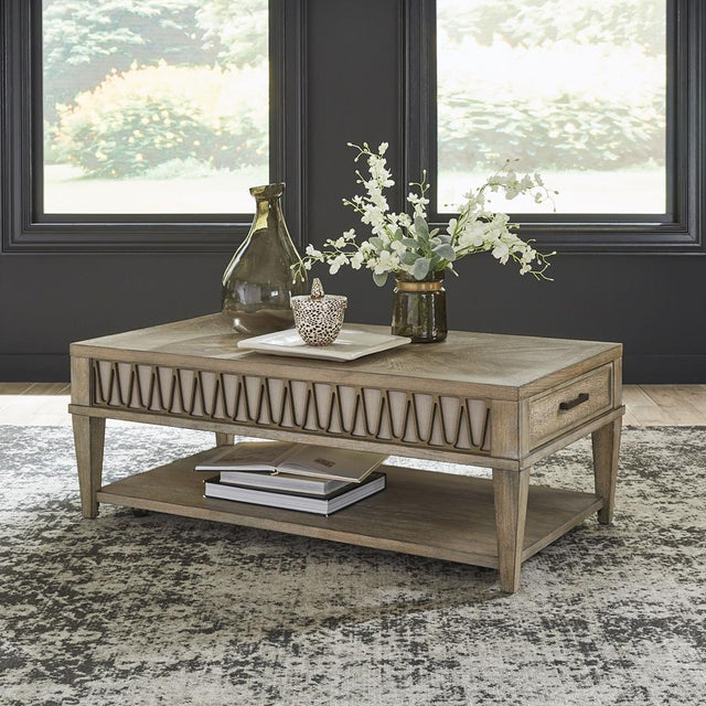 Liberty Furniture Devonshire - Drawer Cocktail Table - Weathered Sandstone