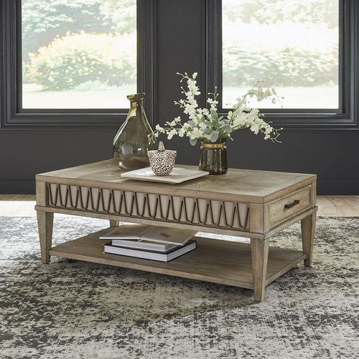 Liberty Furniture Devonshire - Drawer Cocktail Table - Weathered Sandstone