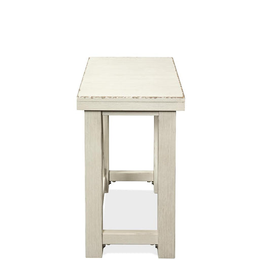 Riverside Furniture Aberdeen - Chairside Table - Weathered Worn White