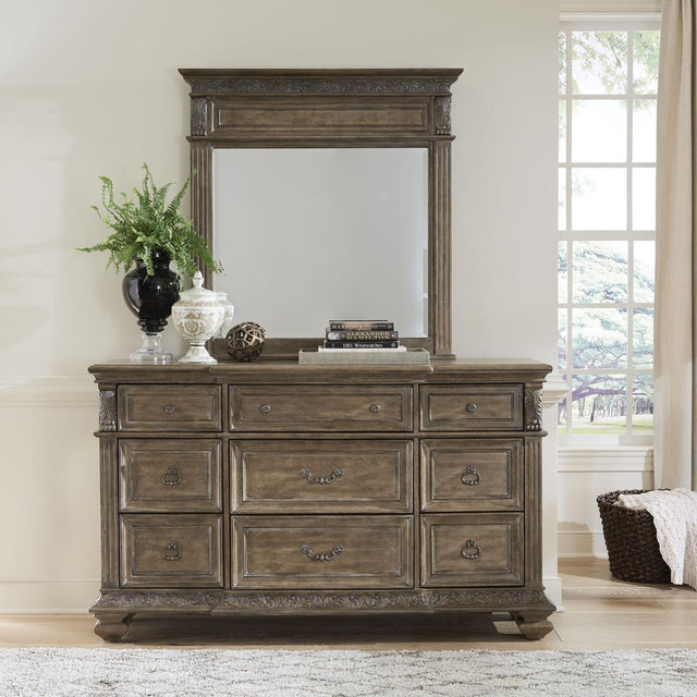 Liberty Carlisle Court Dresser & Mirror - Medium Brown