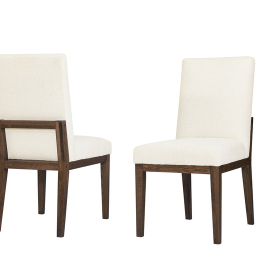 Vaughan-Bassett Dovetail - Upholstered Side Chair - White Fabric - Natural