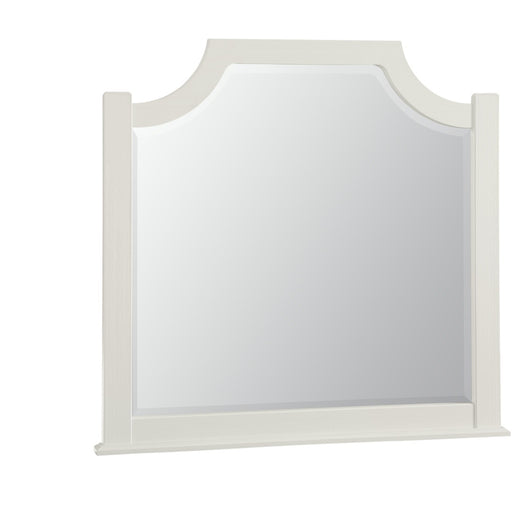 Vaughan-Bassett Maple Road - Scalloped Mirror With Beveled Glass - Soft White