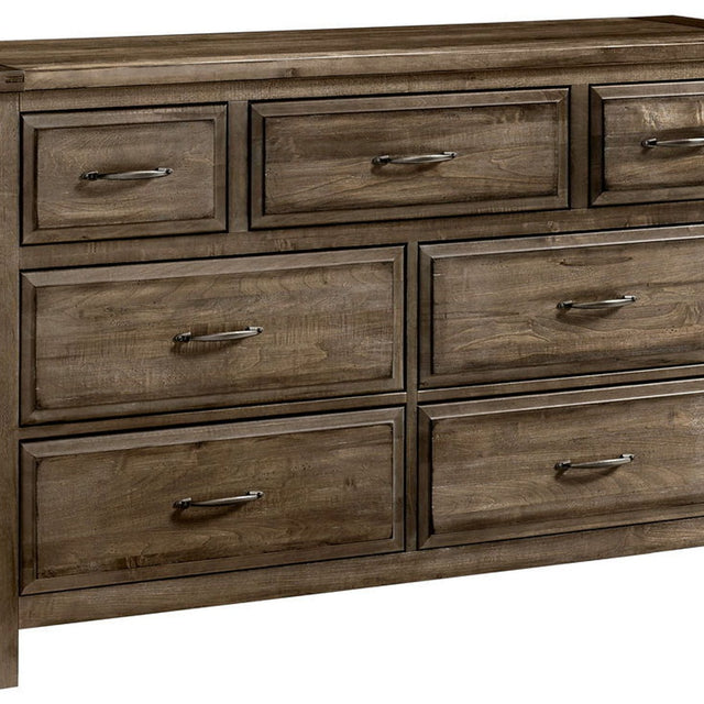 Vaughan-Bassett Maple Road - 7-Drawers Triple Dresser - Maple Syrup