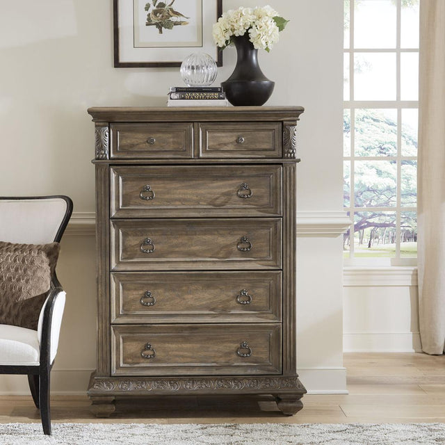 Liberty Carlisle Court 5 Drawer Chest - Medium Brown