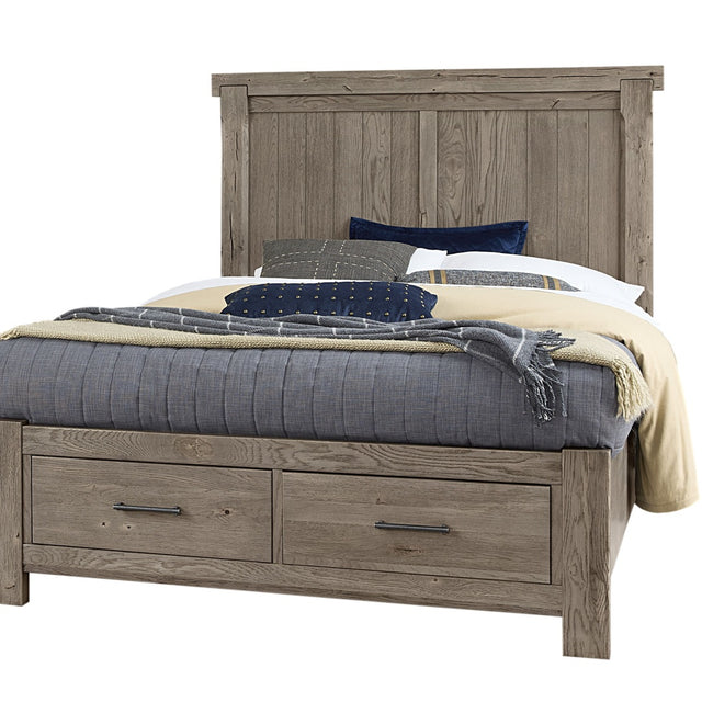 Vaughan-Bassett Yellowstone - American Dovetail King Storage Bed - Dapple Grey