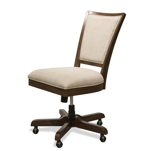 Riverside Furniture Vogue - Upholstered Desk Chair - Plymouth Brown Oak