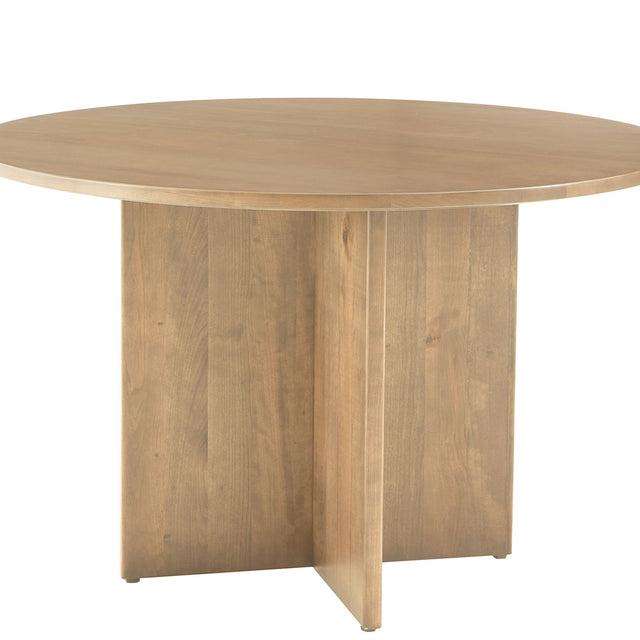 Vaughan-Bassett Crafted Cherry - 48" Round Dining Table With Wood Pedestal - Bleached Cherry