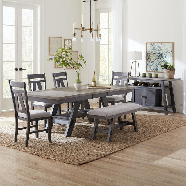 Liberty Lawson 6 Piece Rectangular Table Set - Dark Gray