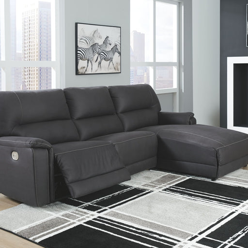 Ashley Henefer - Midnight - Right Arm Facing Power Chaise 3 Pc Sectional