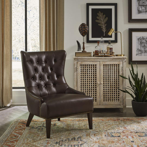 Liberty Garrison Leather Accent Chair - Brown - Multi