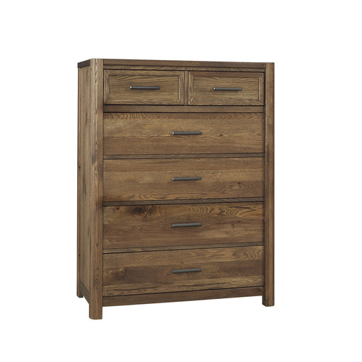 Vaughan-Bassett Crafted Oak - Chest With 5 Drawers - Dark Brown