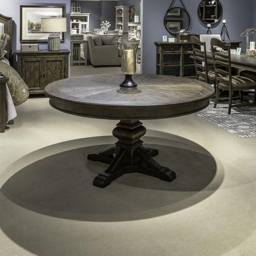 Liberty Furniture Paradise Valley - Pedestal Table Set - Dark Brown