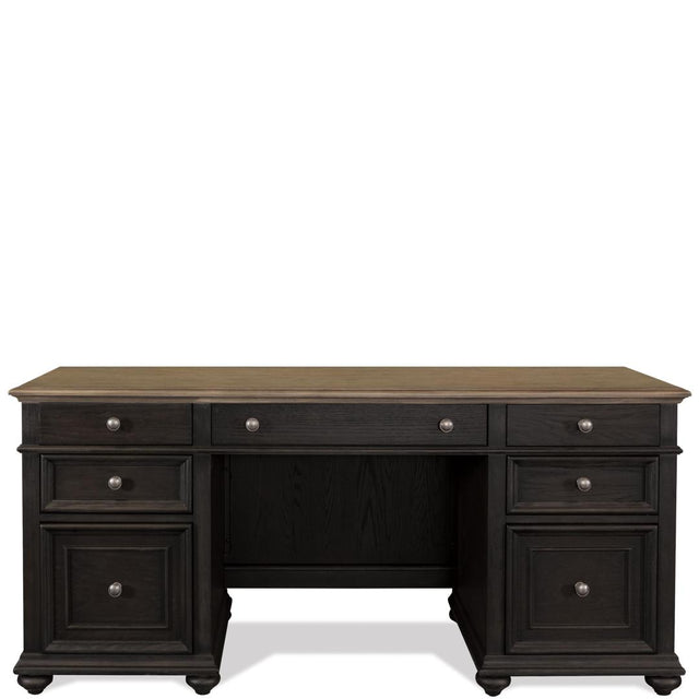 Riverside Furniture Regency - Credenza - Antique Oak/Matte Black