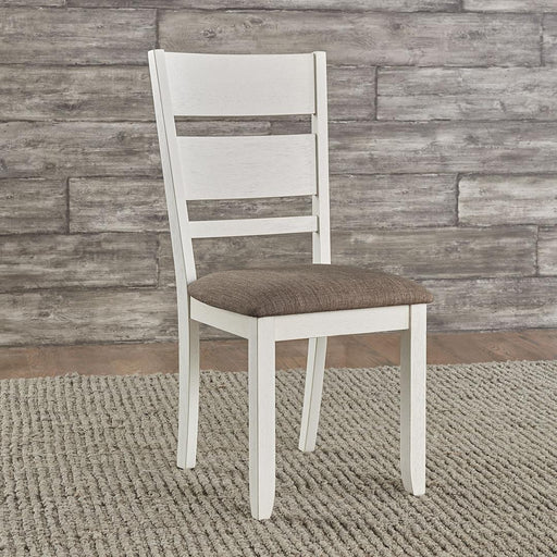 Liberty Brook Bay Slat Back Uph Side Chair (RTA) - White