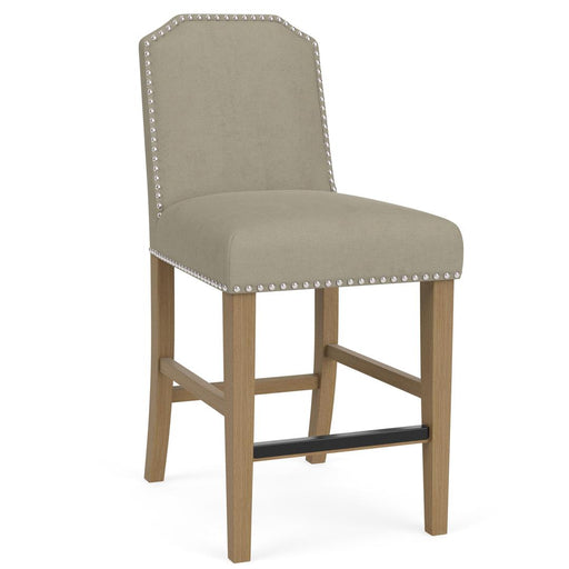 Riverside Furniture Mix-N-Match Chairs - Clipped Top Upholstered Stool - Gray