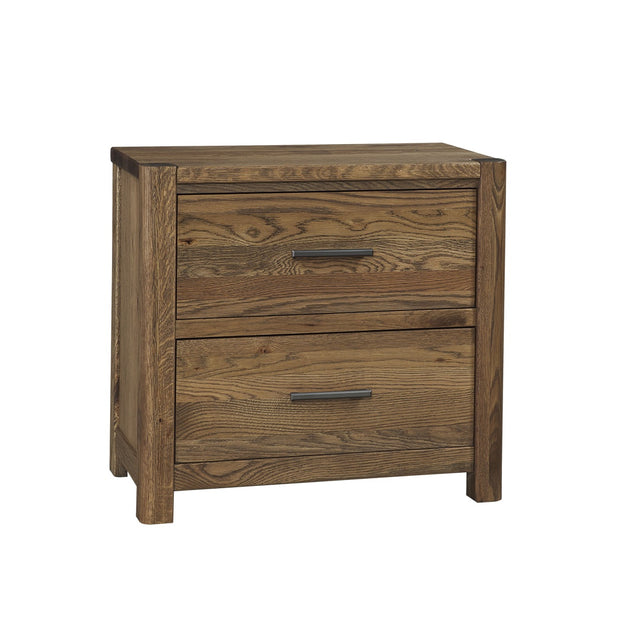 Vaughan-Bassett Crafted Oak - Nightstand With 2 Drawers - Dark Brown