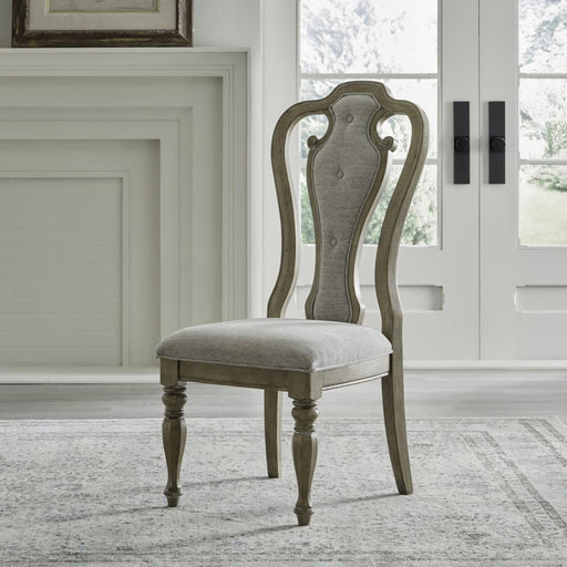 Liberty Furniture Magnolia Manor - Splat Back Upholstered Side Chair (RTA) - Light Brown
