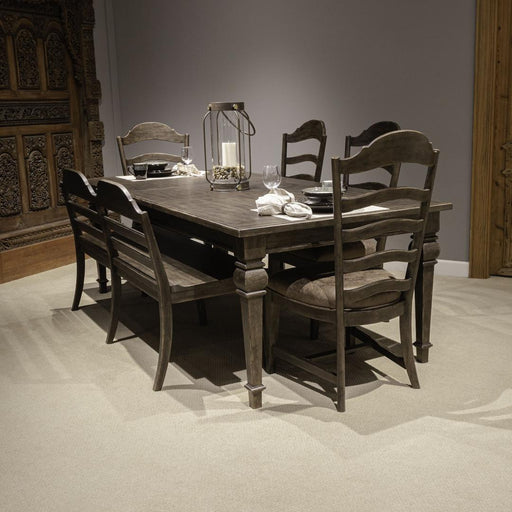 Liberty Furniture Paradise Valley - 6 Piece Rectangular Table Set - Dark Brown