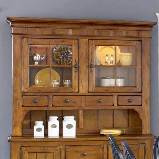 Liberty Treasures Hutch - Oak - Medium Brown