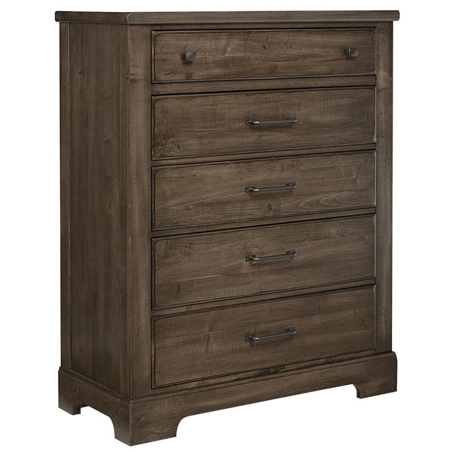 Vaughan-Bassett Cool Rustic - 5-Drawers Chest - Mink