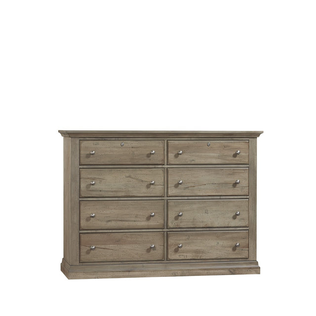 Vaughan-Bassett Carlisle - 8-Drawers Dresser - Natural Grey