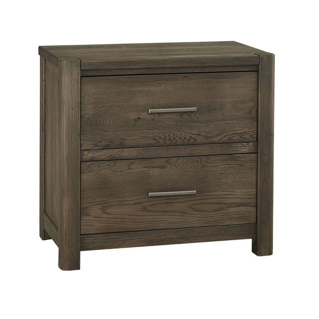 Vaughan-Bassett Crafted Oak - Nightstand 2 Drawers - Dark Brown