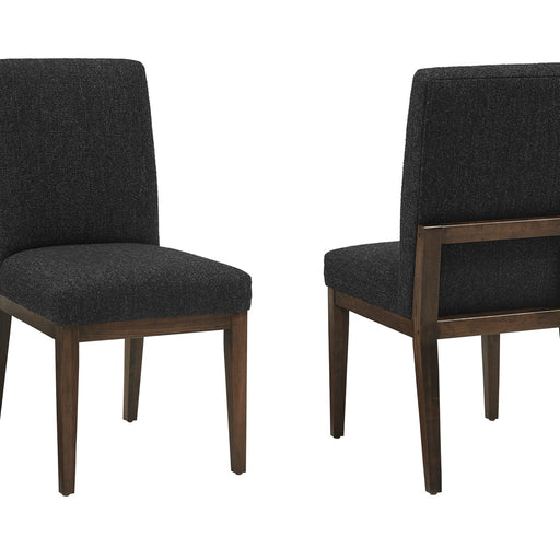 Vaughan-Bassett Crafted Cherry - Upholstered Side Chair Black Fabric - Dark Cherry