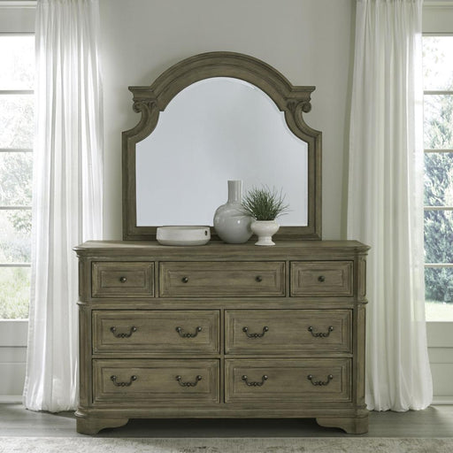 Liberty Furniture Magnolia Manor - Dresser & Mirror - Light Brown
