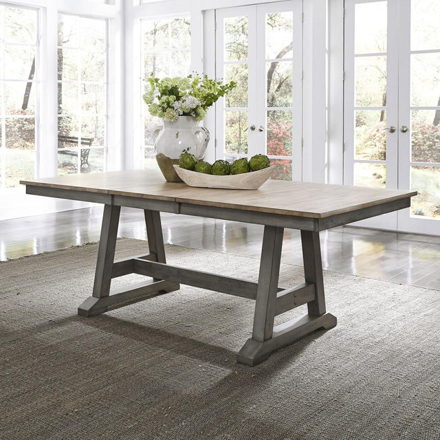 Liberty Lindsey Farm Trestle Table - Light Gray