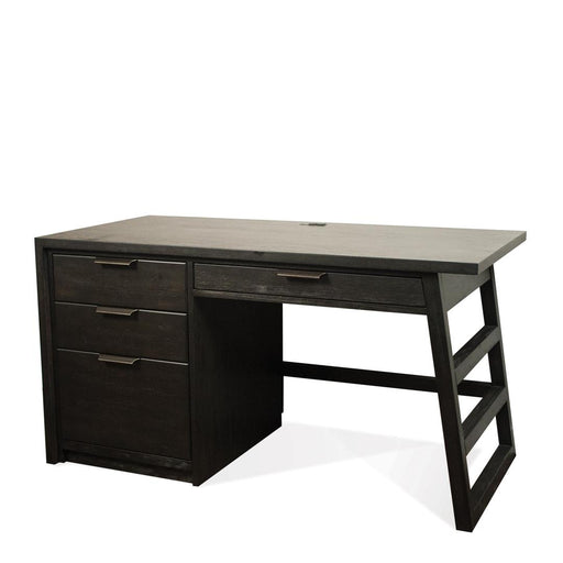 Riverside Furniture Perspectives - Single Pedestal Desk - Ebonized Acacia
