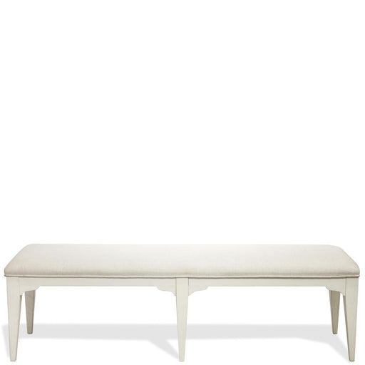 Riverside Furniture Myra - Upholstered Dining Bench - Paperwhite