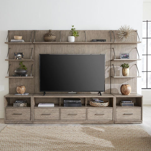 Liberty Furniture City Scape - Entertainment Center With Piers - Burnished Beige