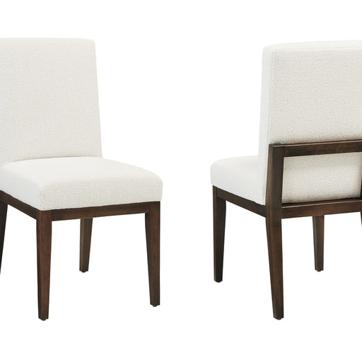 Vaughan-Bassett Crafted Cherry - Upholstered Side Chair White Fabric - Dark Cherry