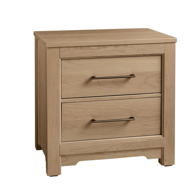 Vaughan-Bassett Crafted Cherry - Nightstand - 2 Drawers - Bleached Cherry